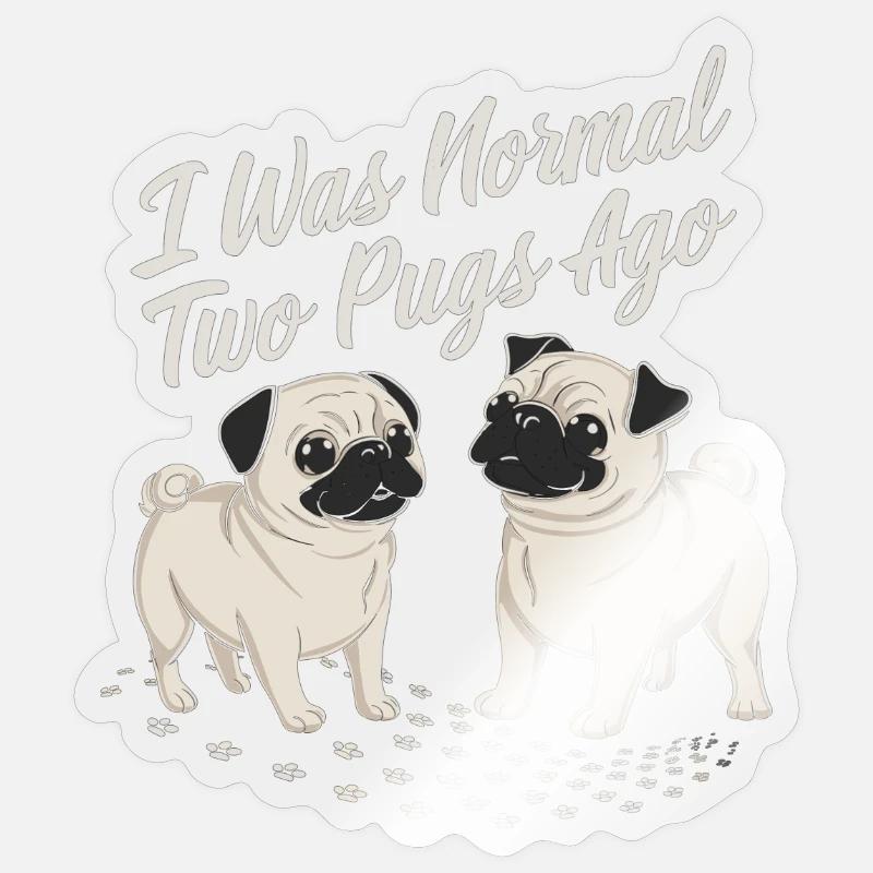 J’étais normale devant deux seins Sticker taille S (10 x 10 cm)