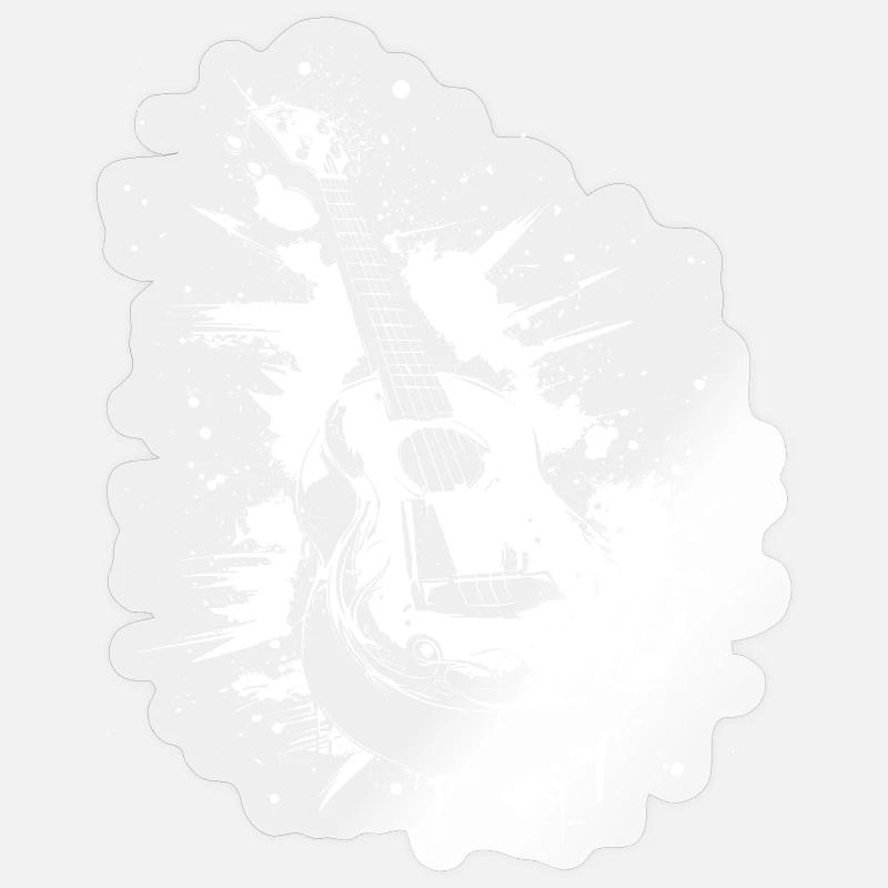Ukulele Graffiti - Sticker size S (10 x 10 cm) - transparent glossy
