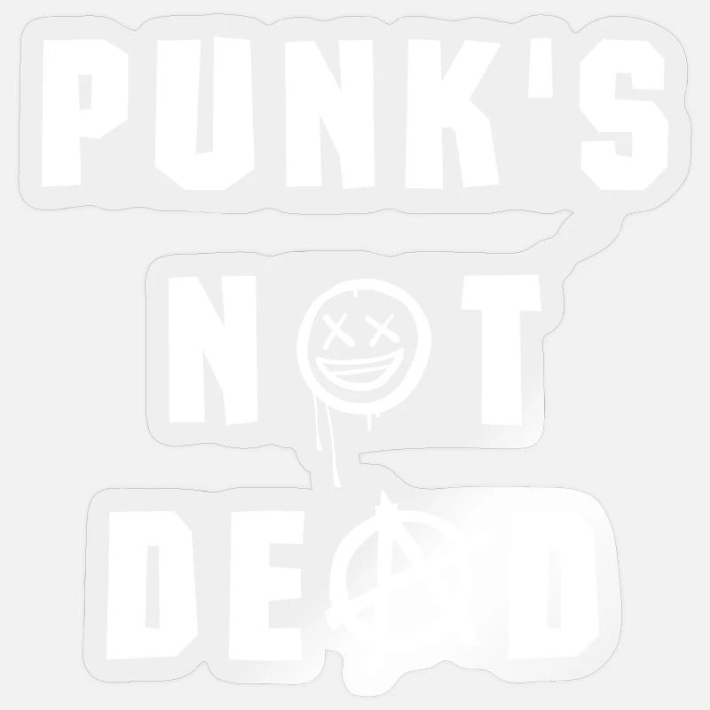 Le punk n’est pas mort - Sticker taille S (10 x 10 cm) - brillant transparent