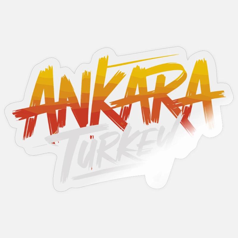Ankara Turkey Souvenir - Sticker size S (10 x 10 cm) - transparent glossy