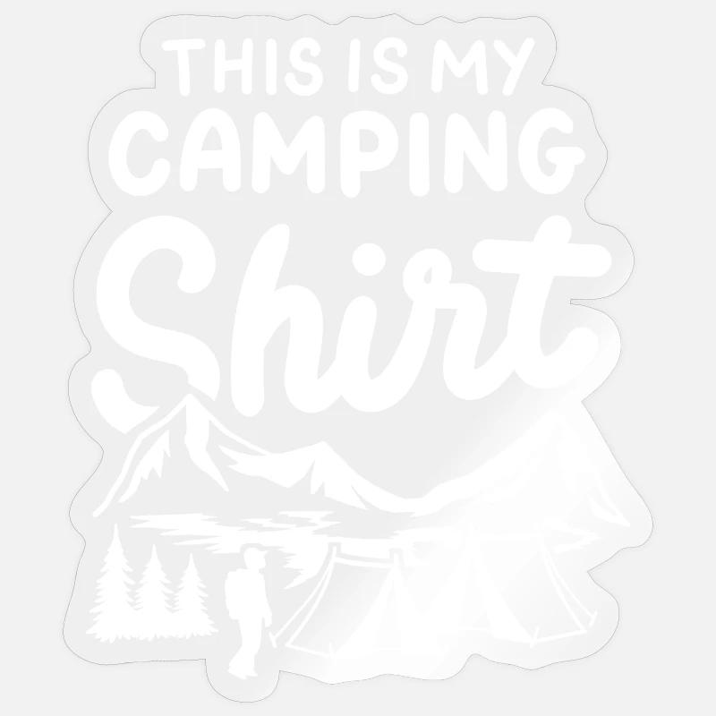 Camping Camper - Sticker Größe S (10 x 10 cm) - Transparent glänzend