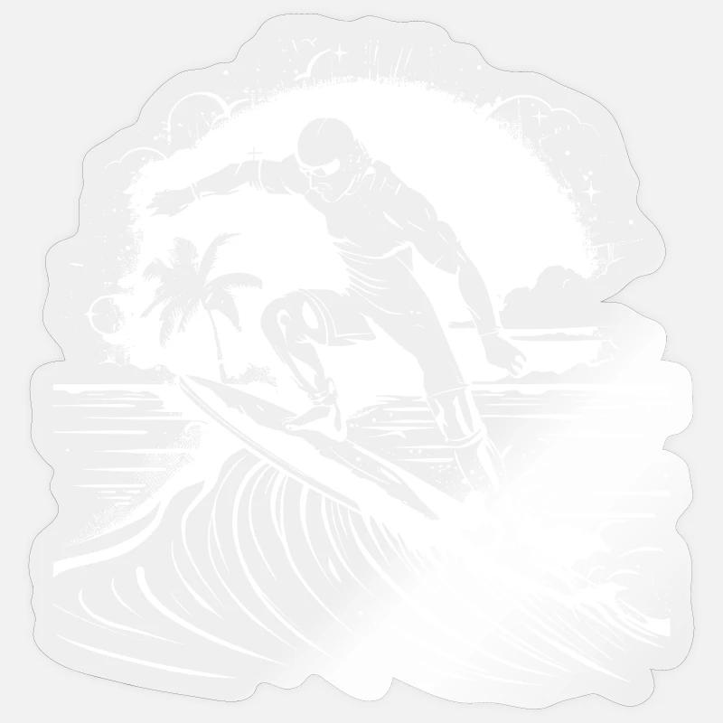 Surfer Graphics - Sticker size S (10 x 10 cm) - transparent glossy