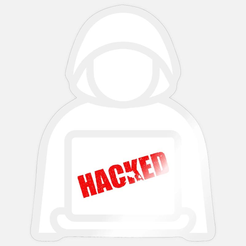 Hacker im Schatten - Sticker Größe S (10 x 10 cm) - Transparent glänzend