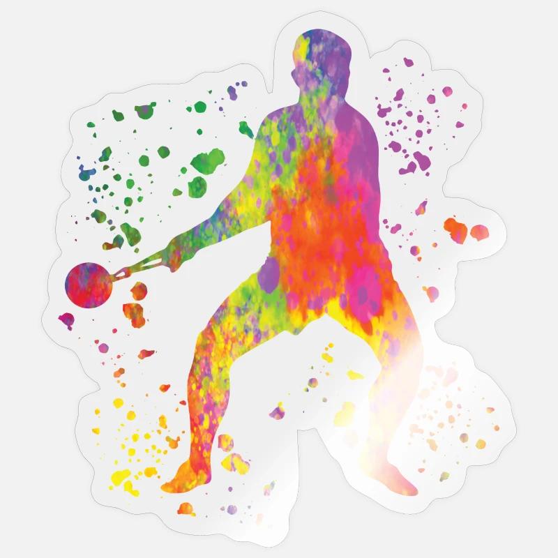 Diskuswerfer Colorsplash Diskuswurf Sticker Größe S (10 x 10 cm)