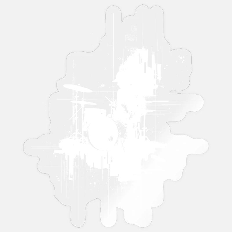 Percussion - Sticker size S (10 x 10 cm) - transparent glossy