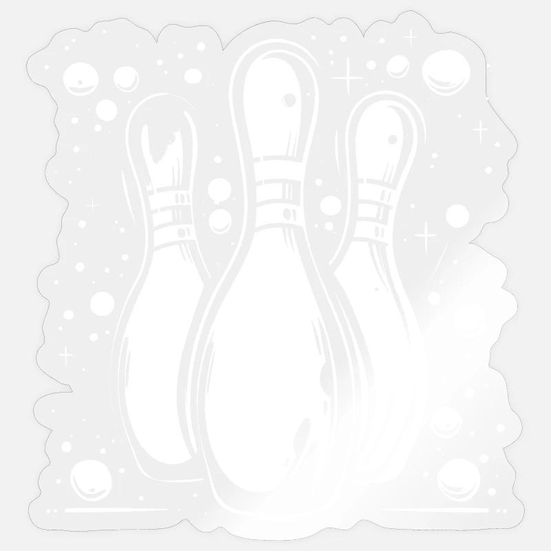 Bowling - Sticker size S (10 x 10 cm) - transparent glossy
