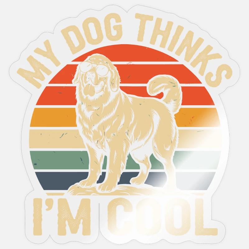 Maremme abruzzes berger Maremmano - Sticker taille S (10 x 10 cm) - brillant transparent