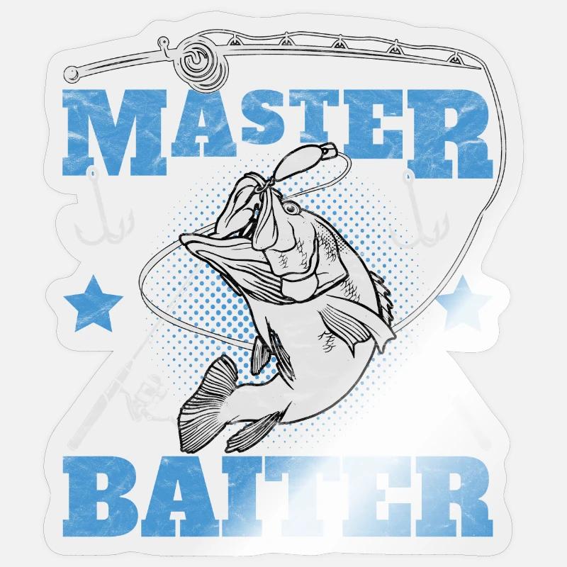 Master Baiter Pêche Drôle Sticker taille S (10 x 10 cm)