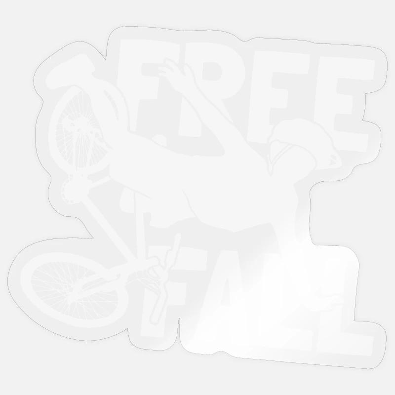 VTT de descente en chute libre - Sticker taille S (10 x 10 cm) - brillant transparent