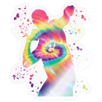 Lanceur de poids Colorsplash Lancer de poids - Sticker taille S (10 x 10 cm) - brillant transparent - Devant