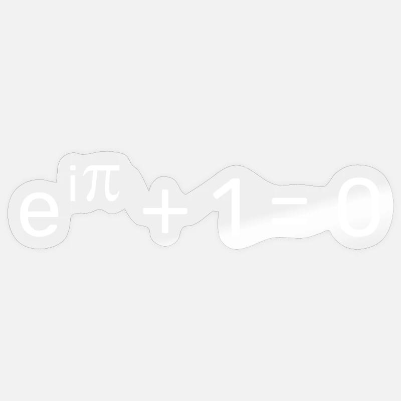 e^i pi + 1 = 0 - Eulersche Identität Geschenkidee - Sticker Größe S (10 x 10 cm) - Transparent glänzend