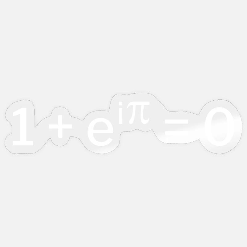 1+ e^i pi = 0 - Eulersche Identität Geschenkidee Sticker Größe S (10 x 10 cm)