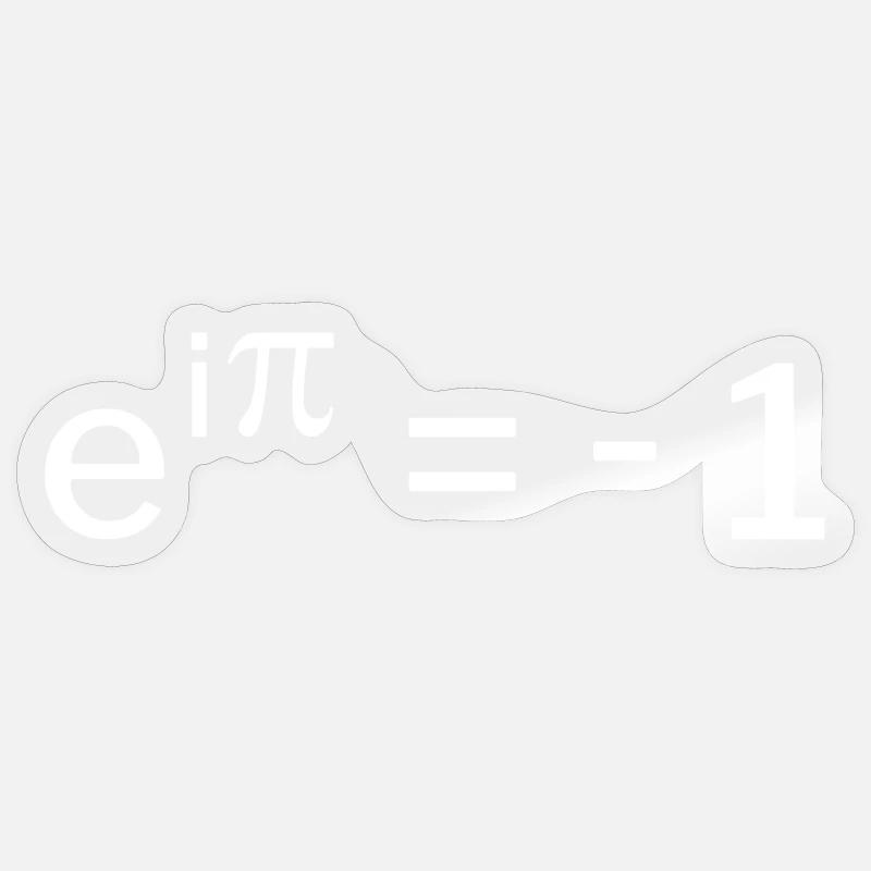 e^i pi + = -1 - Eulersche Identität Geschenkidee - Sticker Größe S (10 x 10 cm) - Transparent glänzend