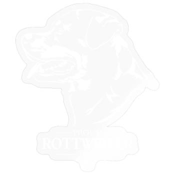 Rottweiler Dad Hunde Hund Rottie Wilsigns - Sticker Größe S (10 x 10 cm) - Transparent glänzend - Vorne