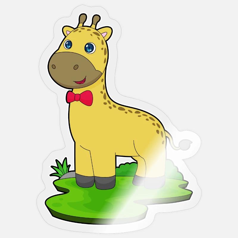 Arc de girafe - Sticker taille S (10 x 10 cm) - brillant transparent