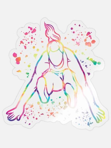Weitspringer Weitspringen Kinder Weitsprung - Sticker Größe S (10 x 10 cm) - Transparent glänzend