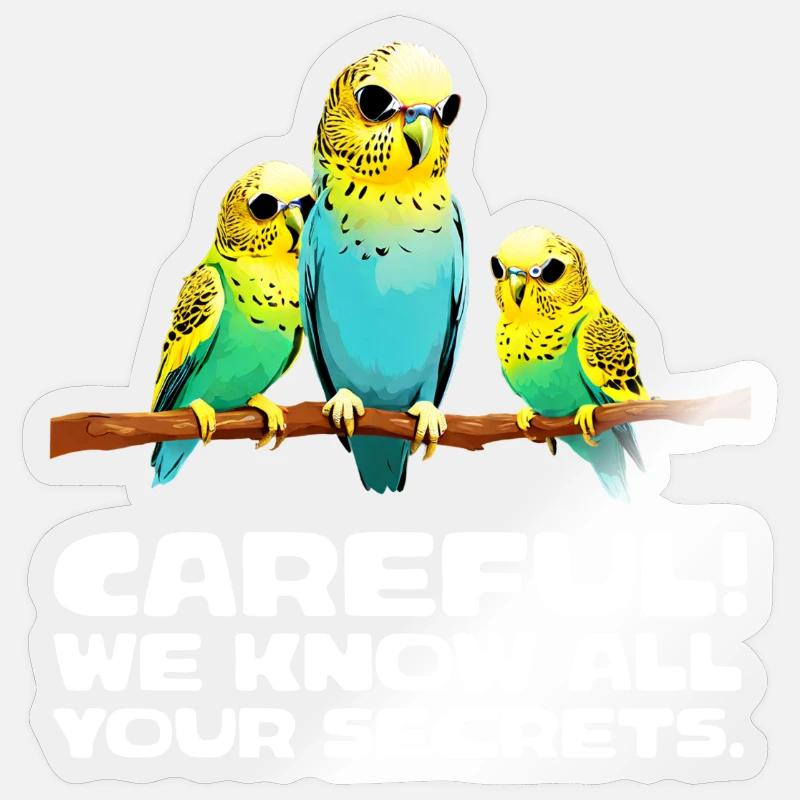 Careful - We know all your secrets - Sticker Größe S (10 x 10 cm) - Transparent glänzend