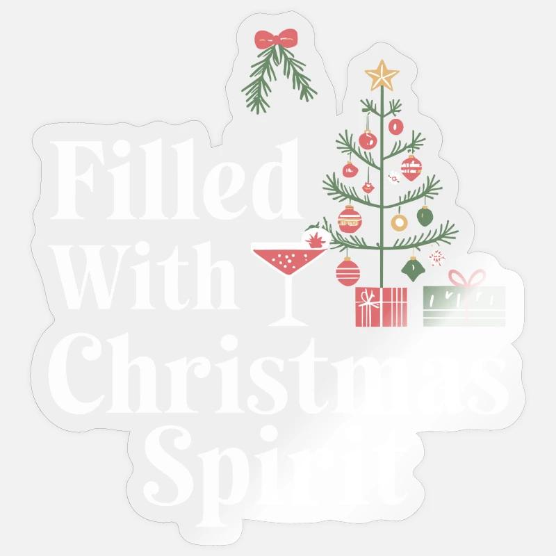 Rempli d’ de Noël Sticker taille S (10 x 10 cm)