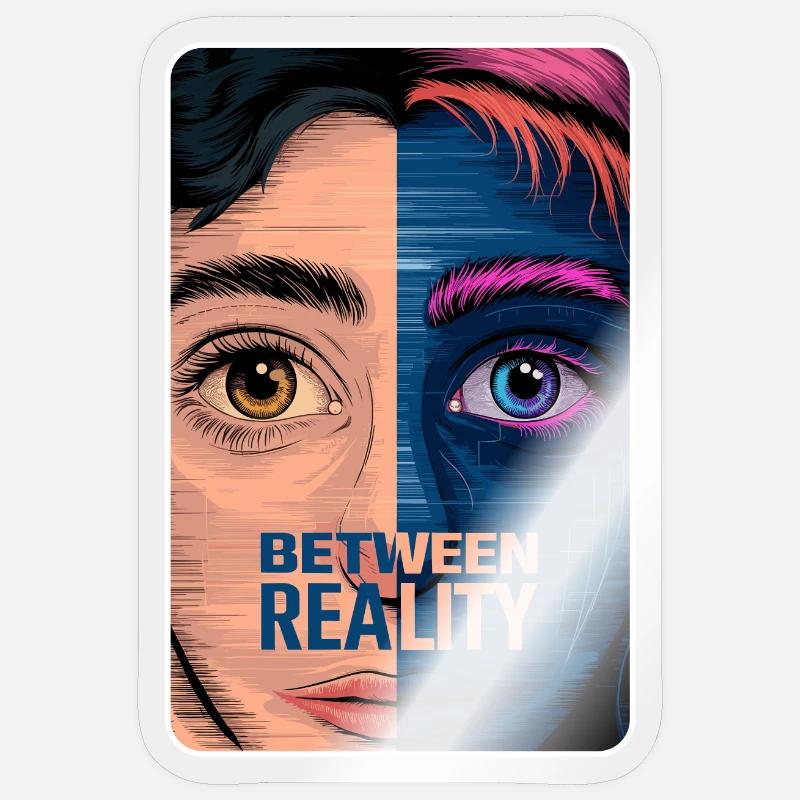 BETWEEN REALITY - Sticker size S (10 x 10 cm) - transparent glossy