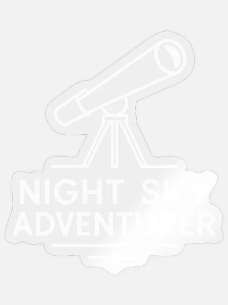 Nacht-Himmel-Abenteurer für Amateurastronomen - Sticker Größe S (10 x 10 cm) - Transparent glänzend