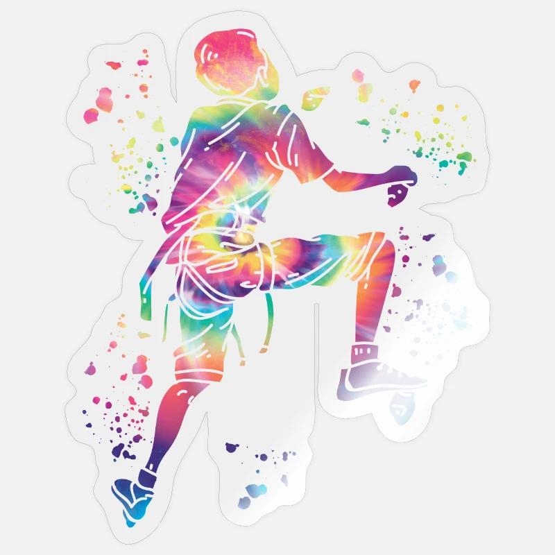 Boulderer Colorsplash Boulder Bouldering - Sticker size S (10 x 10 cm) - transparent glossy