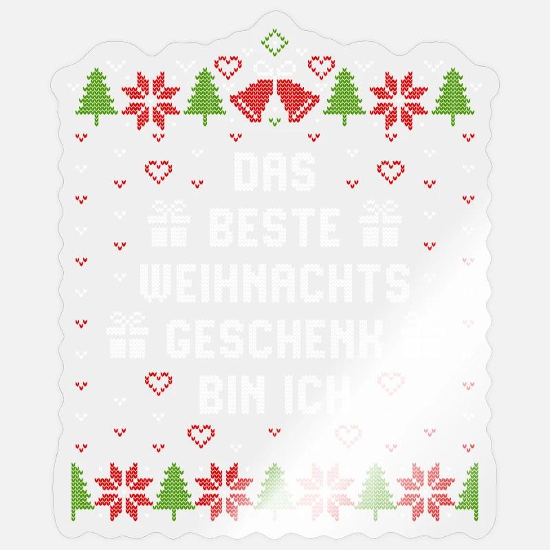 Das beste Weihnachtsgeschenk bin ich Sticker Größe S (10 x 10 cm)