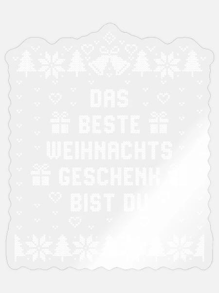 Weihnachten - Das beste Weihnachtsgeschenk bist Du - Sticker Größe S (10 x 10 cm) - Transparent glänzend