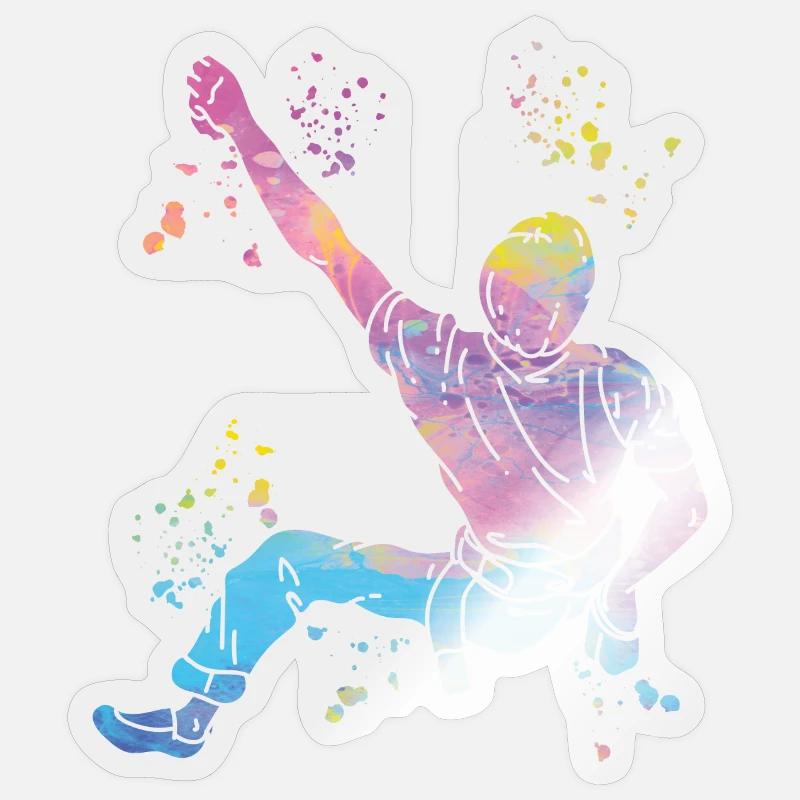 Boulderer Colorsplash Boulder Bouldering - Sticker size S (10 x 10 cm) - transparent glossy