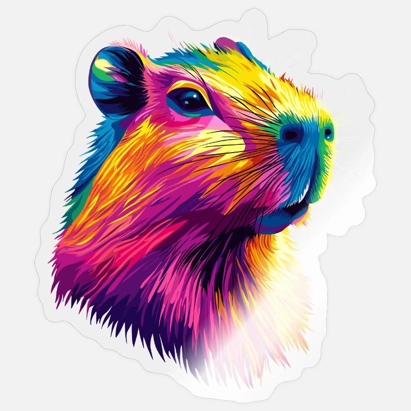 Capybara Be Capy Capybara Funny Capybara - Sticker size S (10 x 10 cm) - transparent glossy