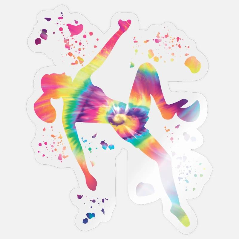 Boulderer Colorsplash Boulder Bouldern Sticker Größe S (10 x 10 cm)