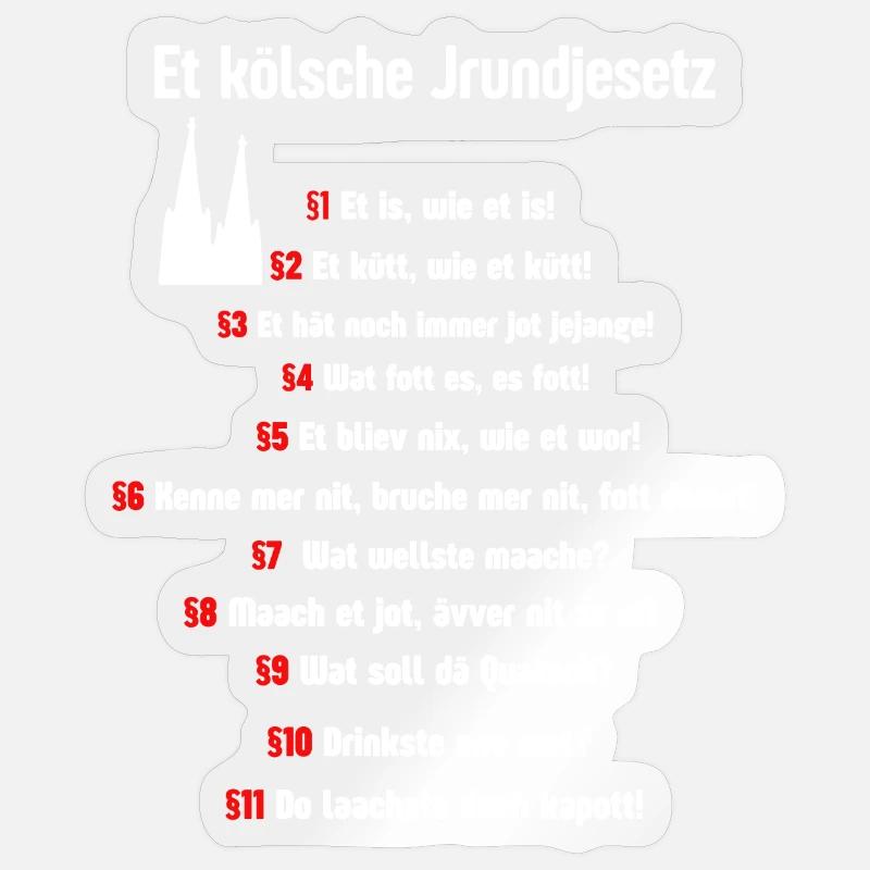 Carnival Cologne Basic Law Cologne Alaaf Cologne Sticker size S (10 x 10 cm)
