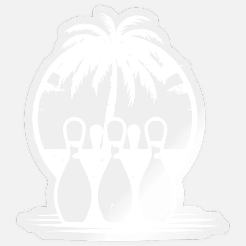 Graphiques de bowling - Sticker taille S (10 x 10 cm) - brillant transparent