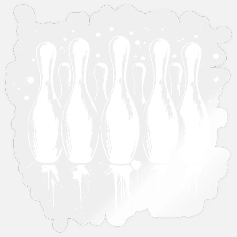 Bowling Graphics - Sticker size S (10 x 10 cm) - transparent glossy