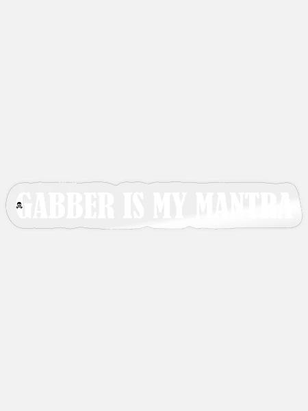 TECHNO HARDCORE GABBER MERCH - UPTEMPO GABBER - Sticker Größe S (10 x 10 cm) - Transparent glänzend