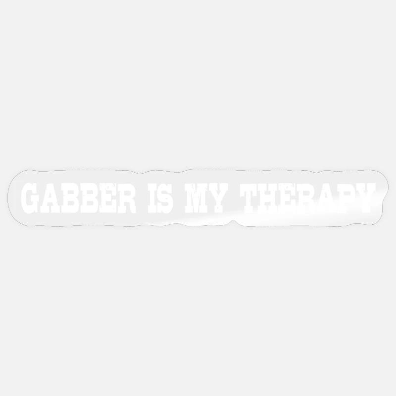 TECHNO UPTEMPO HARDCORE THERAPY - GABBER - Sticker Größe S (10 x 10 cm) - Transparent glänzend