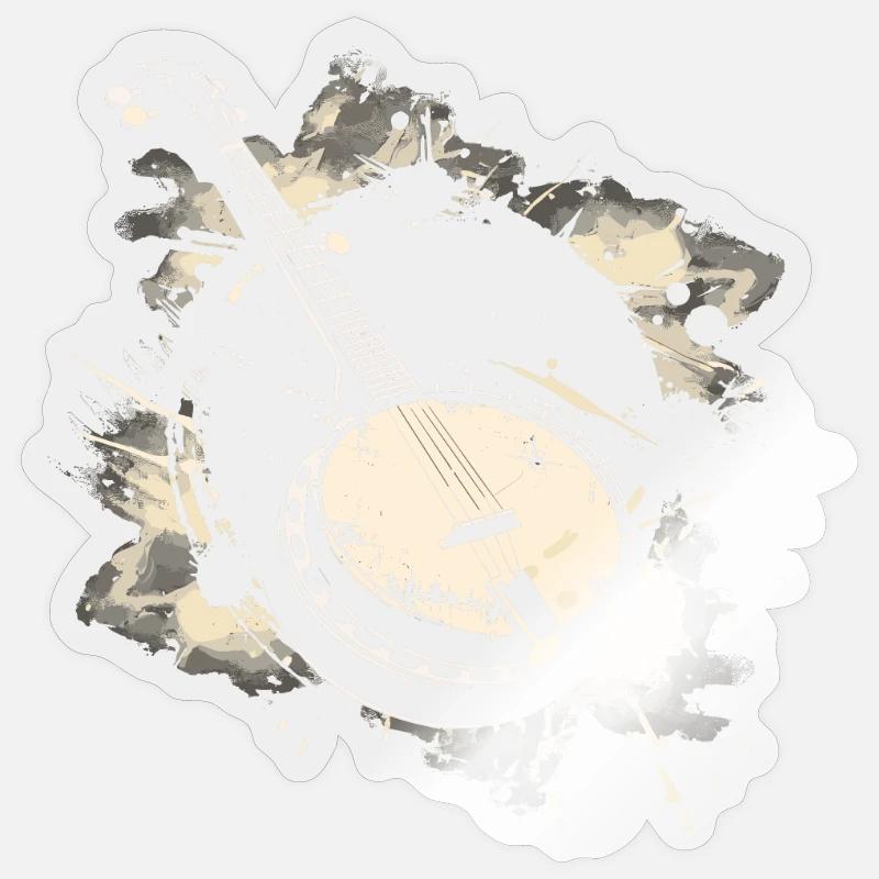 Graphiques Banjo - Sticker taille S (10 x 10 cm) - brillant transparent