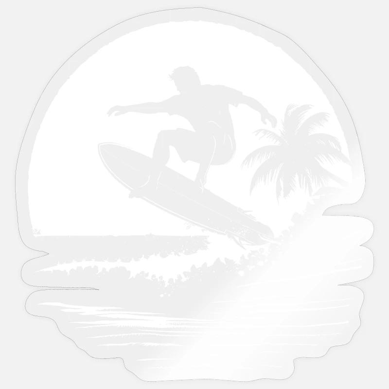 Surfer - Sticker Größe S (10 x 10 cm) - Transparent glänzend