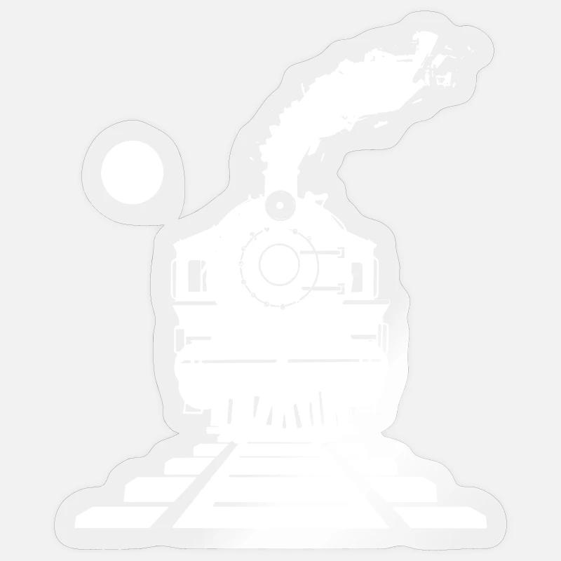 Railway Sketch - Sticker size S (10 x 10 cm) - transparent glossy