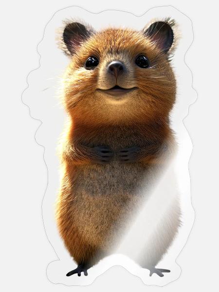 Quokka Be Quokka Happy Australien Lächeln Quokkas - Sticker Größe S (10 x 10 cm) - Transparent glänzend