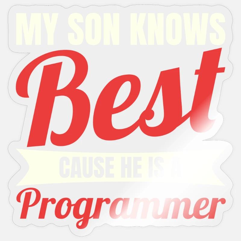 Software Developer Son Sticker size S (10 x 10 cm)