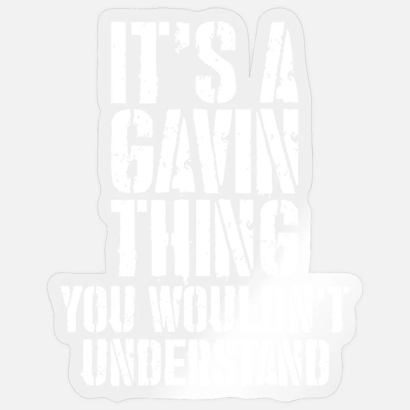 C’est un truc de gavin - Sticker taille S (10 x 10 cm) - brillant transparent