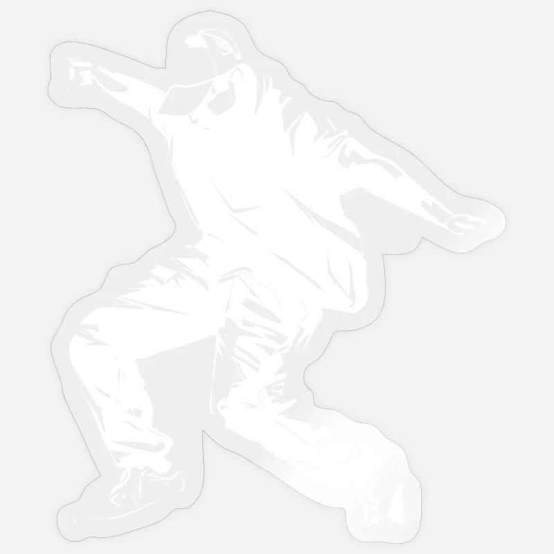 Breakdance Sketch - Sticker size S (10 x 10 cm) - transparent glossy