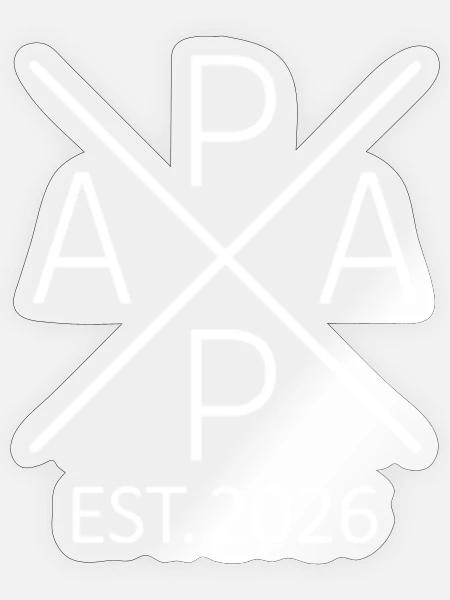 Papa Est. 2026 Vater seit 2026 Werdender Papa 2026 - Sticker Größe S (10 x 10 cm) - Transparent glänzend