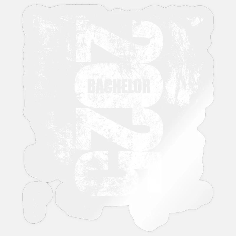 Bachelor 2025 - Abschluss - Spruch - Sticker Größe S (10 x 10 cm) - Transparent glänzend