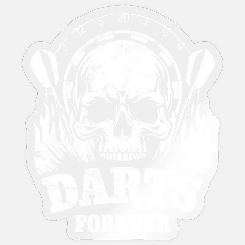 Dart Skull - Darts Forever - Gift Sticker size S (10 x 10 cm)