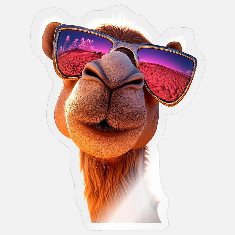 Kamel Dromedar Trampeltier Camel Geschenk Kamele Sticker Größe S (10 x 10 cm)