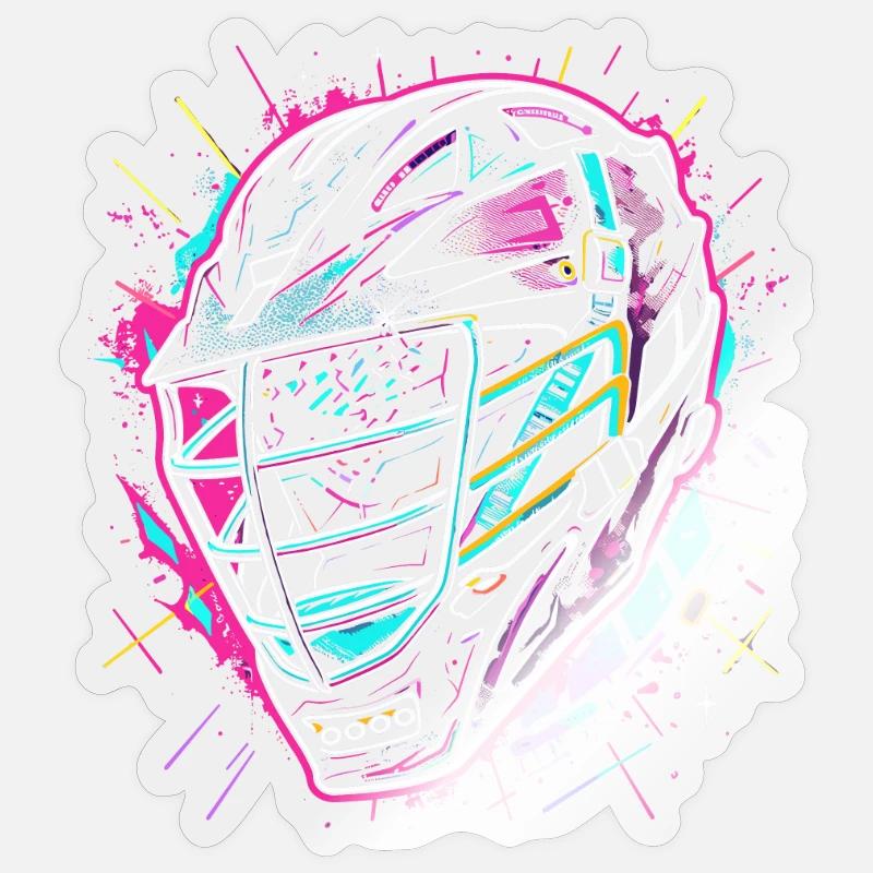 Lacrosse Helm Steamwave - Sticker Größe S (10 x 10 cm) - Transparent glänzend