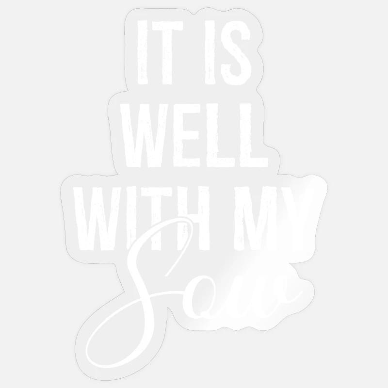 It is well with my sow - Sticker Größe S (10 x 10 cm) - Transparent glänzend