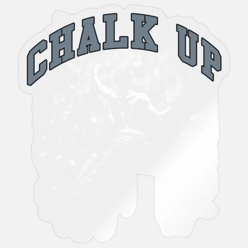 Chalk Up Boulderer - Sticker size S (10 x 10 cm) - transparent glossy