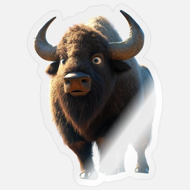 Bison, Bison, Wild Cattle, Buffalo, American Bison Sticker size S (10 x 10 cm)